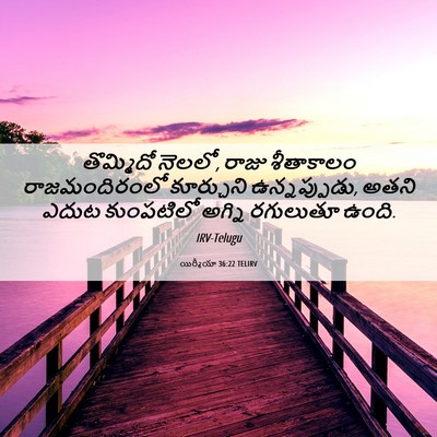 Picture 06 - యిర్మీయా 36:22 TELIRV - తొమ్మిదో నెలలో, - Bible Verse Picture