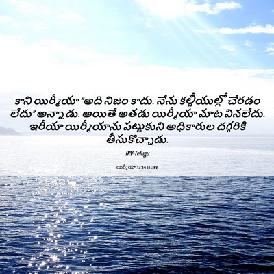 Picture 06 - యిర్మీయా 37:14 TELIRV - కాని యిర్మీయా - Bible Verse Picture