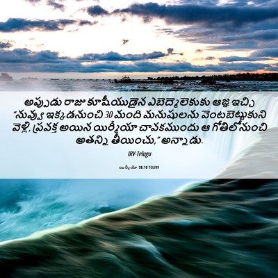 Picture 06 - యిర్మీయా 38:10 TELIRV - అప్పుడు రాజు - Bible Verse Picture