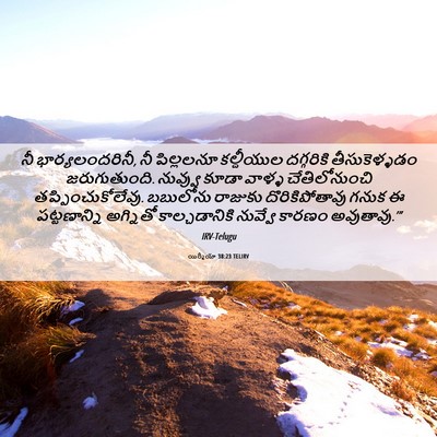 Picture 06 - యిర్మీయా 38:23 TELIRV - నీ భార్యలందరినీ, - Bible Verse Picture