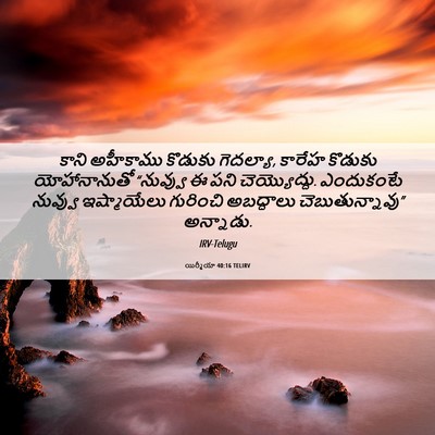 Picture 06 - యిర్మీయా 40:16 TELIRV - కాని అహీకాము - Bible Verse Picture
