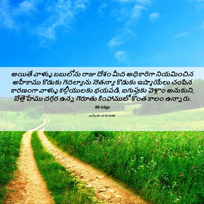 Picture 06 - యిర్మీయా 41:18 TELIRV - అయితే వాళ్ళు - Bible Verse Picture