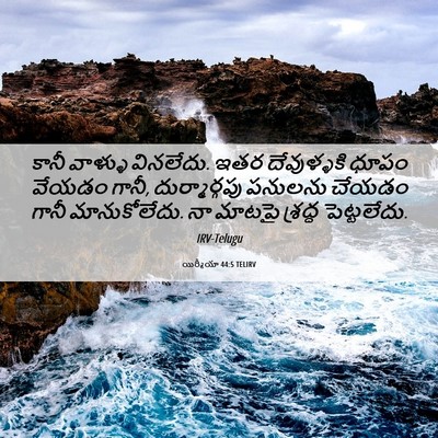 Picture 06 - యిర్మీయా 44:5 TELIRV - కానీ వాళ్ళు - Bible Verse Picture