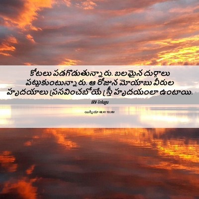 Picture 06 - యిర్మీయా 48:41 TELIRV - కోటలు - Bible Verse Picture