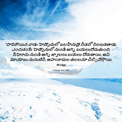 Picture 06 - యిర్మీయా 48:45 TELIRV - “పారిపోయిన వాడు - Bible Verse Picture