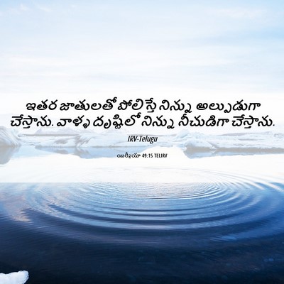Picture 06 - యిర్మీయా 49:15 TELIRV - ఇతర జాతులతో - Bible Verse Picture