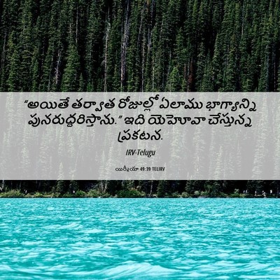 Picture 06 - యిర్మీయా 49:39 TELIRV - “అయితే తర్వాత - Bible Verse Picture