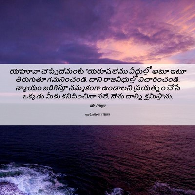 Picture 06 - యిర్మీయా 5:1 TELIRV - యెహోవా - Bible Verse Picture