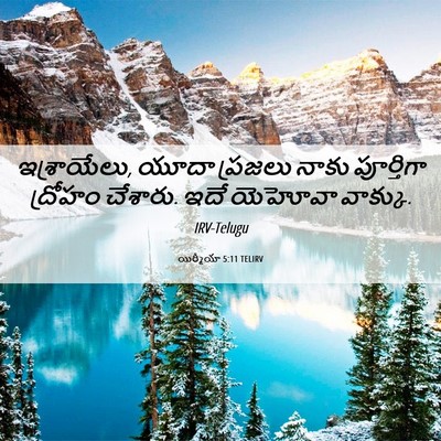 Picture 06 - యిర్మీయా 5:11 TELIRV - ఇశ్రాయేలు, యూదా - Bible Verse Picture