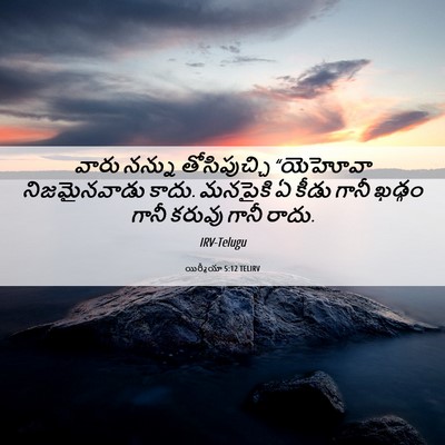 Picture 06 - యిర్మీయా 5:12 TELIRV - వారు నన్ను - Bible Verse Picture