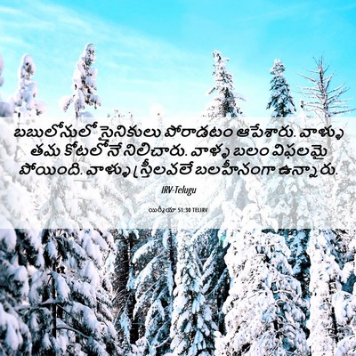 Picture 06 - యిర్మీయా 51:30 TELIRV - బబులోనులో - Bible Verse Picture