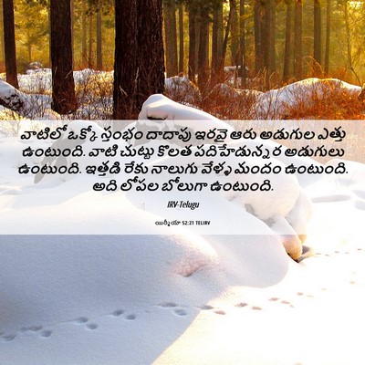 Picture 06 - యిర్మీయా 52:21 TELIRV - వాటిలో ఒక్కో - Bible Verse Picture