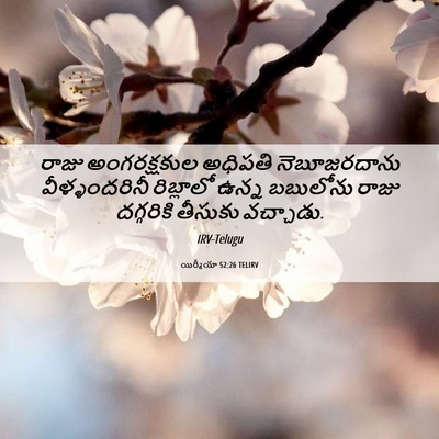 Picture 06 - యిర్మీయా 52:26 TELIRV - రాజు అంగరక్షకుల - Bible Verse Picture