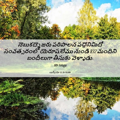 Picture 06 - యిర్మీయా 52:29 TELIRV - నెబుకద్నెజరు - Bible Verse Picture