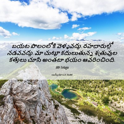 Picture 06 - యిర్మీయా 6:25 TELIRV - బయట పొలంలోకి - Bible Verse Picture