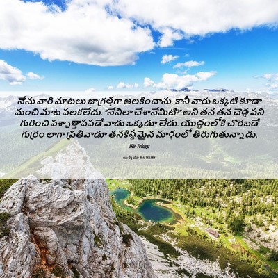 Picture 06 - యిర్మీయా 8:6 TELIRV - నేను వారి మాటలు - Bible Verse Picture