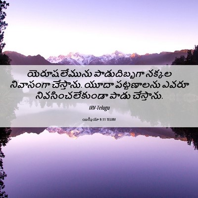Picture 06 - యిర్మీయా 9:11 TELIRV - యెరూషలేమును - Bible Verse Picture