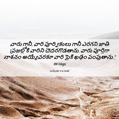 Picture 06 - యిర్మీయా 9:16 TELIRV - వారు గానీ, వారి - Bible Verse Picture