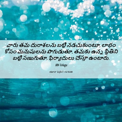 Picture 06 - యూదా పత్రిక 1:16 TELIRV - వారు తమ దురాశలను - Bible Verse Picture
