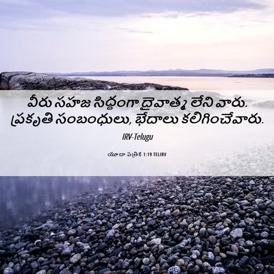 Picture 06 - యూదా పత్రిక 1:19 TELIRV - వీరు సహజ సిద్ధంగా - Bible Verse Picture