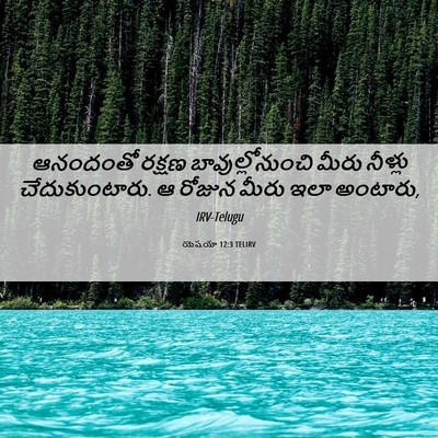 Picture 06 - యెషయా 12:3 TELIRV - ఆనందంతో రక్షణ - Bible Verse Picture
