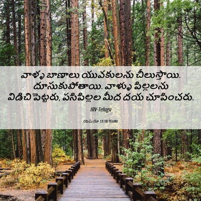 Picture 06 - యెషయా 13:18 TELIRV - వాళ్ళ బాణాలు - Bible Verse Picture