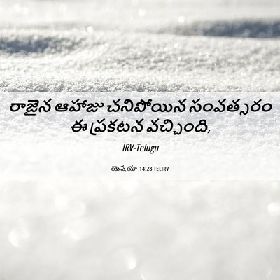 Picture 06 - యెషయా 14:28 TELIRV - రాజైన ఆహాజు - Bible Verse Picture