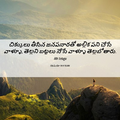 Picture 06 - యెషయా 19:9 TELIRV - చిక్కులు తీసిన - Bible Verse Picture
