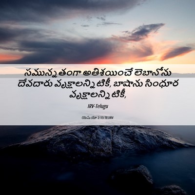 Picture 06 - యెషయా 2:13 TELIRV - సమున్నతంగా - Bible Verse Picture
