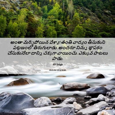 Picture 06 - యెషయా 23:16 TELIRV - అంతా మర్చిపోయిన - Bible Verse Picture