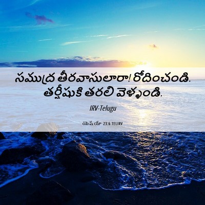 Picture 06 - యెషయా 23:6 TELIRV - సముద్ర - Bible Verse Picture