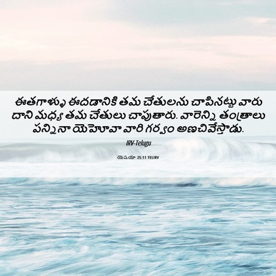 Picture 06 - యెషయా 25:11 TELIRV - ఈతగాళ్ళు ఈదడానికి - Bible Verse Picture