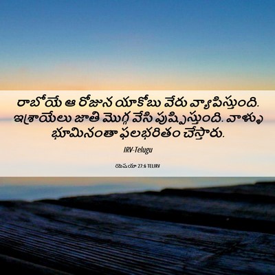 Picture 06 - యెషయా 27:6 TELIRV - రాబోయే ఆ రోజున - Bible Verse Picture