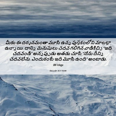 Picture 06 - యెషయా 29:11 TELIRV - మీకు ఈ దర్శనమంతా - Bible Verse Picture
