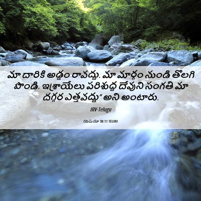 Picture 06 - యెషయా 30:11 TELIRV - మా దారికి అడ్డం - Bible Verse Picture