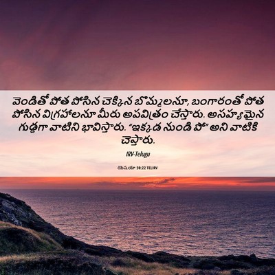 Picture 06 - యెషయా 30:22 TELIRV - వెండితో పోత పోసిన - Bible Verse Picture