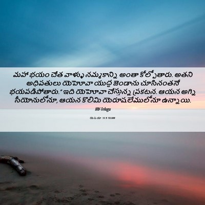 Picture 06 - యెషయా 31:9 TELIRV - మహా భయం చేత వాళ్ళు - Bible Verse Picture