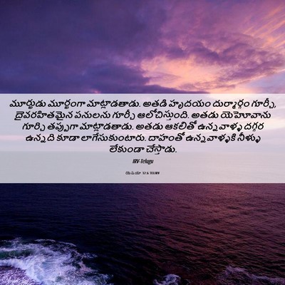 Picture 06 - యెషయా 32:6 TELIRV - మూర్ఖుడు మూర్ఖంగా - Bible Verse Picture