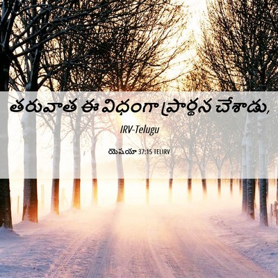 Picture 06 - యెషయా 37:15 TELIRV - తరువాత ఈ విధంగా - Bible Verse Picture