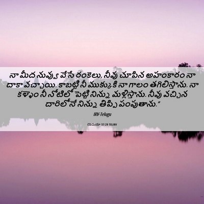 Picture 06 - యెషయా 37:29 TELIRV - నా మీద నువ్వు వేసే - Bible Verse Picture