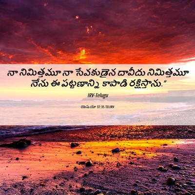 Picture 06 - యెషయా 37:35 TELIRV - నా నిమిత్తమూ నా - Bible Verse Picture