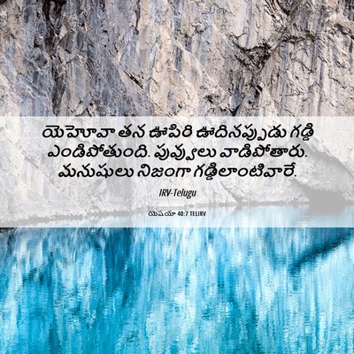 Picture 06 - యెషయా 40:7 TELIRV - యెహోవా తన ఊపిరి - Bible Verse Picture
