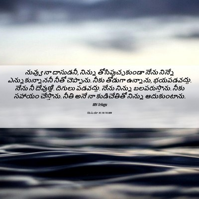 Picture 06 - యెషయా 41:10 TELIRV - నువ్వు నా దాసుడనీ, - Bible Verse Picture