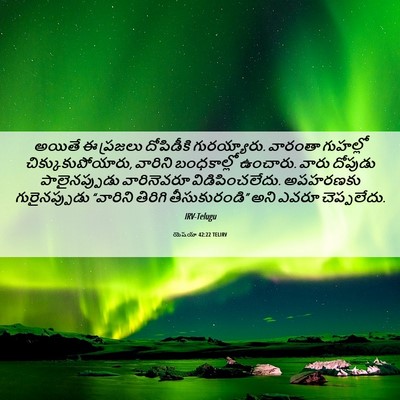 Picture 06 - యెషయా 42:22 TELIRV - అయితే ఈ ప్రజలు - Bible Verse Picture