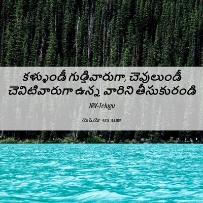 Picture 06 - యెషయా 43:8 TELIRV - కళ్ళుండీ - Bible Verse Picture
