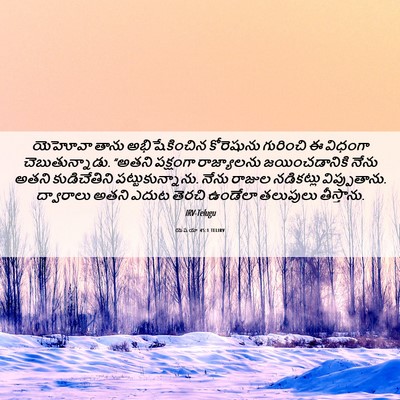 Picture 06 - యెషయా 45:1 TELIRV - యెహోవా తాను - Bible Verse Picture