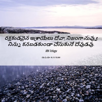 Picture 06 - యెషయా 45:15 TELIRV - రక్షకుడవైన - Bible Verse Picture