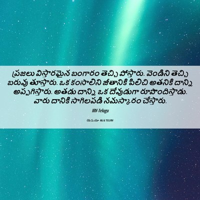 Picture 06 - యెషయా 46:6 TELIRV - ప్రజలు విస్తారమైన - Bible Verse Picture