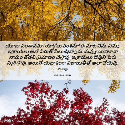 Picture 06 - యెషయా 48:1 TELIRV - యూదా సంతానమా! - Bible Verse Picture