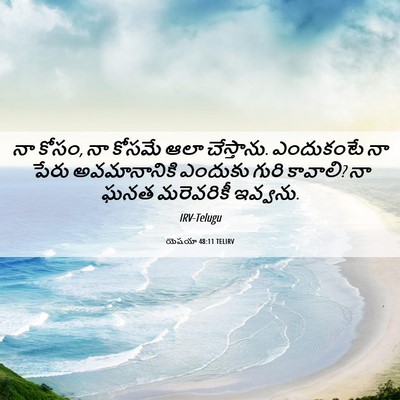 Picture 06 - యెషయా 48:11 TELIRV - నా కోసం, నా కోసమే - Bible Verse Picture